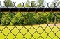 Коммерчески ткань загородки звена цепи черноты покрытая ПВК для загородки спорт школы
