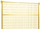 Желтая покрашенная панель загородки стандартной на открытом воздухе конструкции Канады высоты 1.8m временная