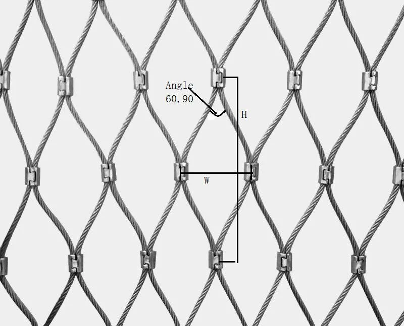 Защита зоопарка Животные клетки Нержавеющая сталь ограждение Screen Mesh Расширить сеть проволока веревка кабельная сеть 3
