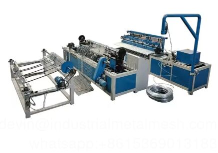 Станок для плетения сетки из ромбовидной проволоки для ограждения, защиты бейсбольного поля