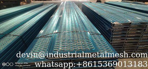 One-Piece Diamond Anti-Slip Hot-Dipped Galvanized Perforated Grip Strut Safety Grating with 35% Open Area for Truck Beds