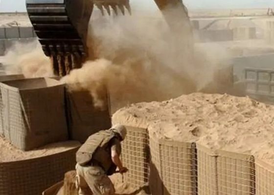 Барьер Hesco стены песка ориентированного на заказчика утюга военный для сопротивляться носки потока