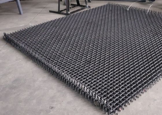 Высокая прочность 65 Mn Каменоломный дробильщик Скрученная проволока Стеклянная сетка для вибрации