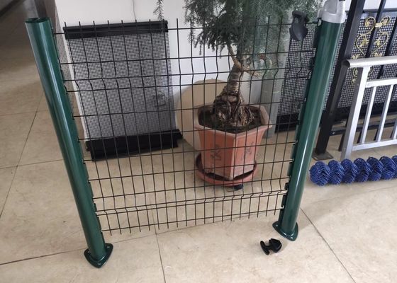 Pvc покрыл изогнутый панелью стальной столб персика загородки для сада