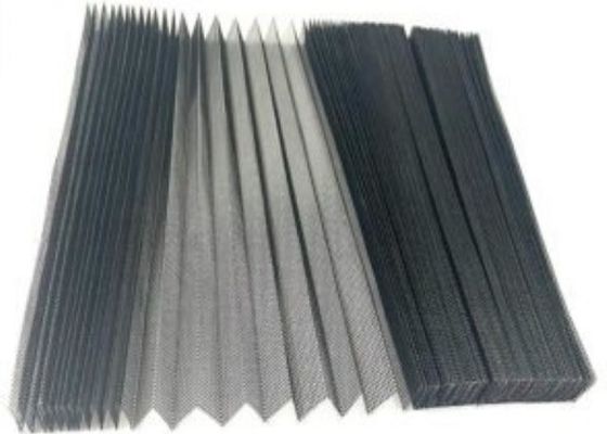 Чернота покрасила плиссированного москита экран 18x16 цепляет ширину x 10m 2.4m длиной