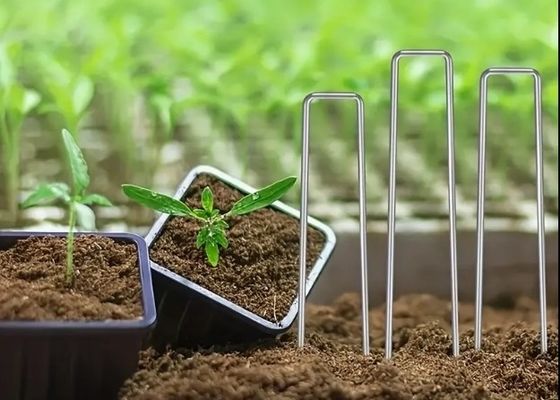Насекомочные сети фиксация Пег трава закрепление SOD сцепки оцинкованные стальные садовые гвозди