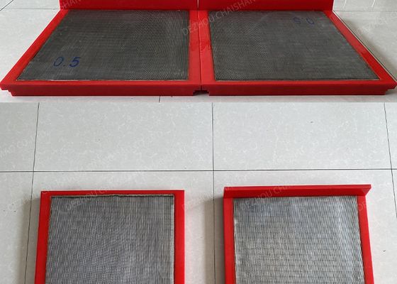 Прямая ткань шестиугольная форма отверстия 610 * 610 ПУ полиуретан 80-95 берег клин проволочной сетки
