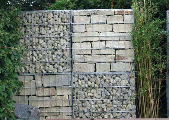 Сваренные корзины Gabion с гальванизированной крышкой подпорной стенкой провода