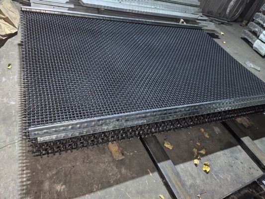 Высокуглеродистая стальная гофрированная сплетенная ячеистая сеть вибрируя