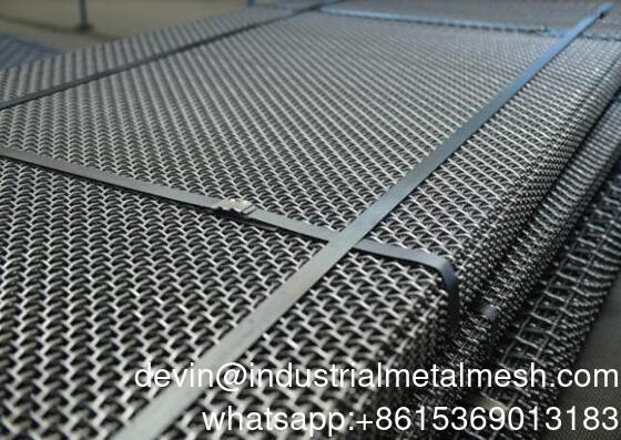 65mn Vibrating Screen Mesh Panel 30m X 2m For Aggregates Screening