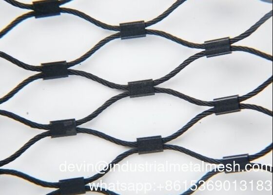 Феррульная ромбовидная сетка из нержавеющей стали для тросовых ограждений