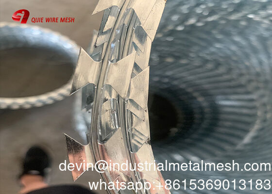 Сварная сетка из колючей проволоки с лезвиями 75x150 мм для заборной панели