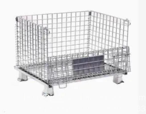 Промышленная сетчатая клетка для транспортировки материалов с 4 колесами