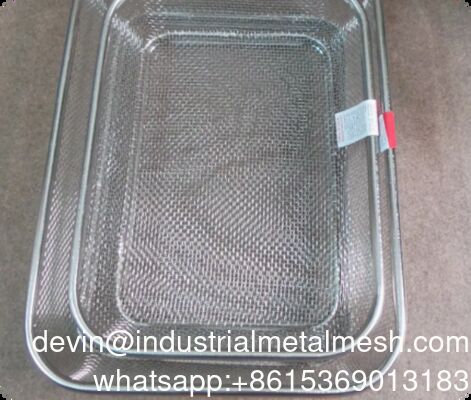 Customized Stainless Steel Woven Wire Mesh Basket