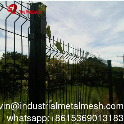 3D Curved Double Wire Mesh Fence with V Beams for Factory Perimeter