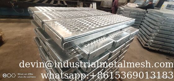 One-Piece Diamond Anti-Slip Hot-Dipped Galvanized Perforated Grip Strut Safety Grating with 35% Open Area for Truck Beds