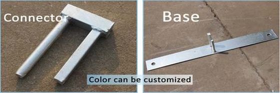 Промышленные временные ограждения 6 футов X 8 футов с порошковым покрытием, прочные опоры