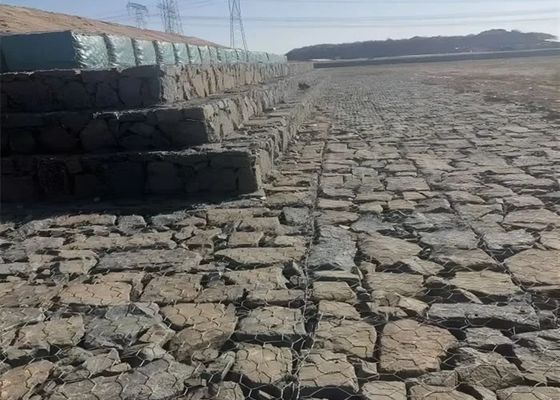 2 x 1 x 1 метра сварили корзины Gabion гальванизировали шестиугольное