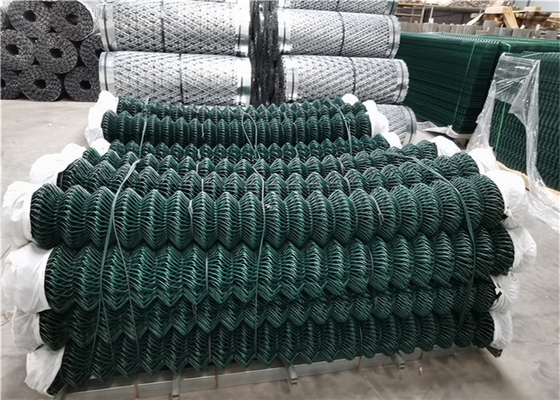Pvc 50x50mm покрыл загородку сетки циклона звена цепи