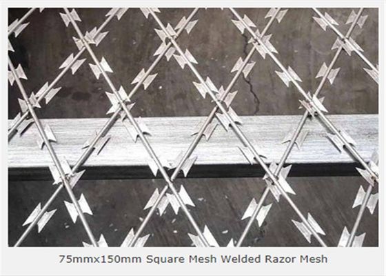 Гальванизированное серебряное сварило отверстие ячеистой сети 75x150mm бритвы 3.2mm